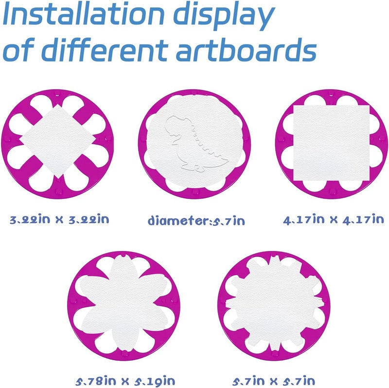 Wings Giant Spin Art Machine Variable Speed, Battery Operated Spinner - Paint Spinner with Splatter Guard, Washable Paint, Spin Art Kit, Art Design Card, Stem Toys, Kid Arts and Crafts, Girls Boys - Image 3